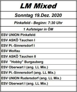 LM Mixed Winter Mannschaftsbewerb ESV Oberwart